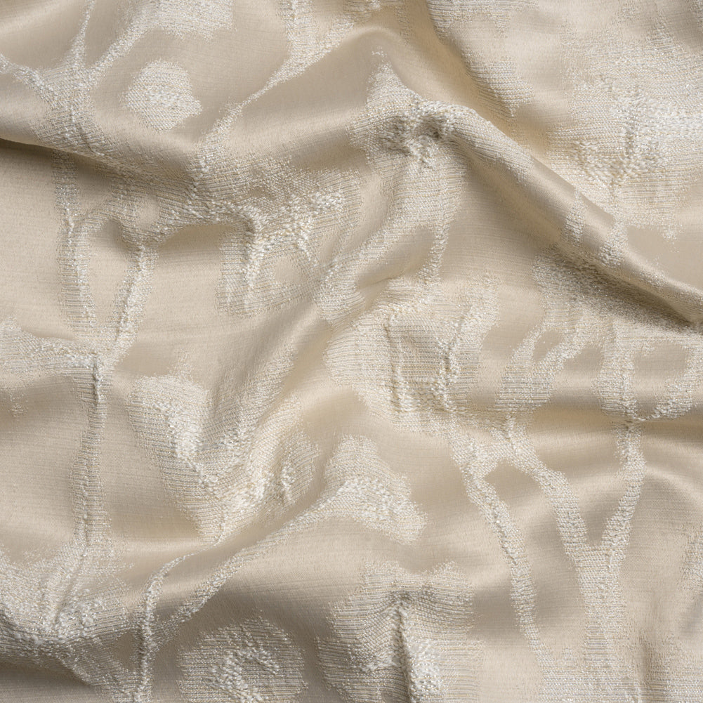 Metallic Drapery Jacquard - Porcelain Blurred Branches - British Imported Metallic Drapery Jacquard - Porcelain Blurred Branches - British Imported