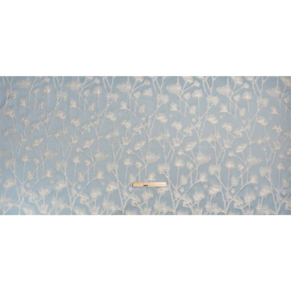 Metallic Drapery Jacquard - Dove Blurred Branches - British Imported Full Metallic Drapery Jacquard - Dove Blurred Branches - British Imported Full