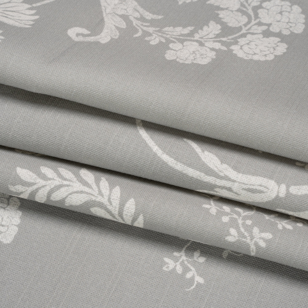 Cotton Canvas Print - Steel Scrolls and Leaves - British Imported Folded Cotton Canvas Print - Steel Scrolls and Leaves - British Imported Folded