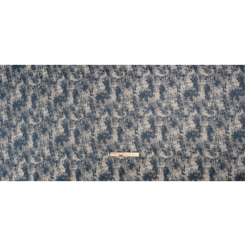 Metallic Drapery Jacquard - Ink Abstract - British Imported Full Metallic Drapery Jacquard - Ink Abstract - British Imported Full