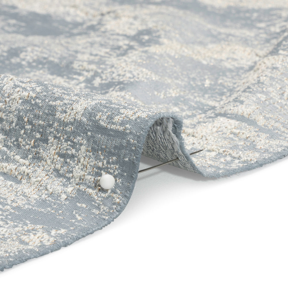 Metallic Drapery Jacquard - Wedgewood Abstract - British Imported Detail Metallic Drapery Jacquard - Wedgewood Abstract - British Imported Detail