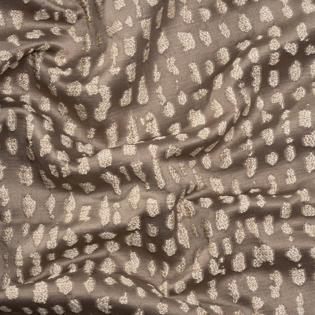 Metallic Drapery Jacquard - Mole Spotted Abstract - British Imported Metallic Drapery Jacquard - Mole Spotted Abstract - British Imported