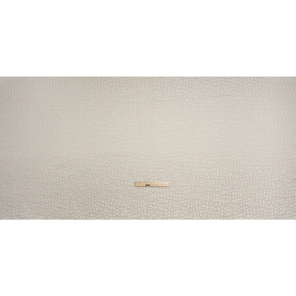 Metallic Drapery Jacquard - Porcelain Spotted Abstract - British Imported Full Metallic Drapery Jacquard - Porcelain Spotted Abstract - British Imported Full