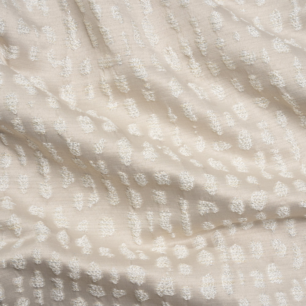 Metallic Drapery Jacquard - Porcelain Spotted Abstract - British Imported Metallic Drapery Jacquard - Porcelain Spotted Abstract - British Imported