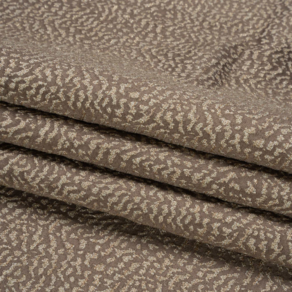 Metallic Drapery Jacquard - Mole Mottled - British Imported Folded Metallic Drapery Jacquard - Mole Mottled - British Imported Folded