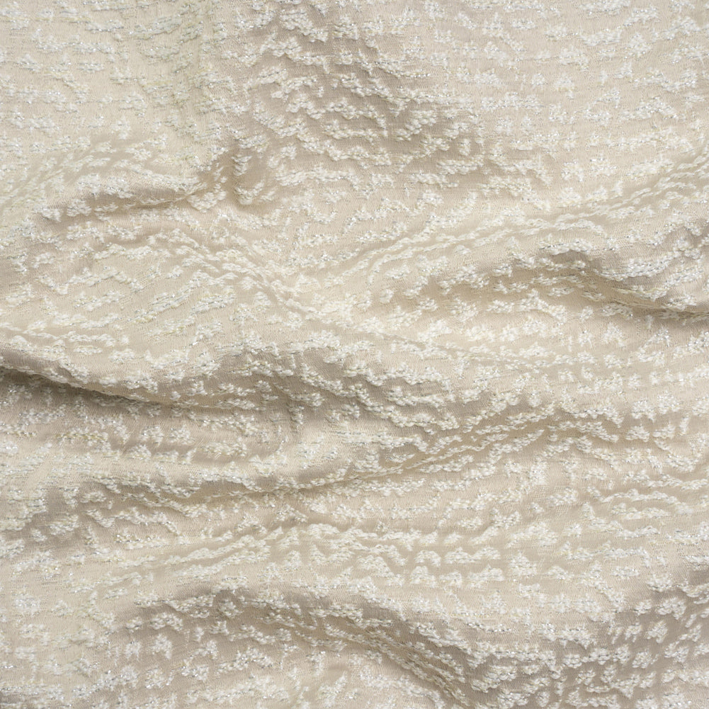 Metallic Drapery Jacquard - Porcelain Mottled - British Imported Metallic Drapery Jacquard - Porcelain Mottled - British Imported