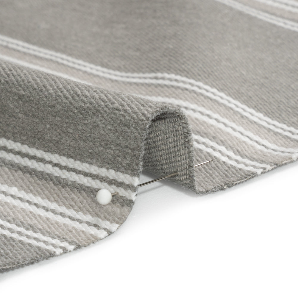 Cotton and Polyester Drapery Twill - Pebble Striped - British Imported Detail Cotton and Polyester Drapery Twill - Pebble Striped - British Imported Detail