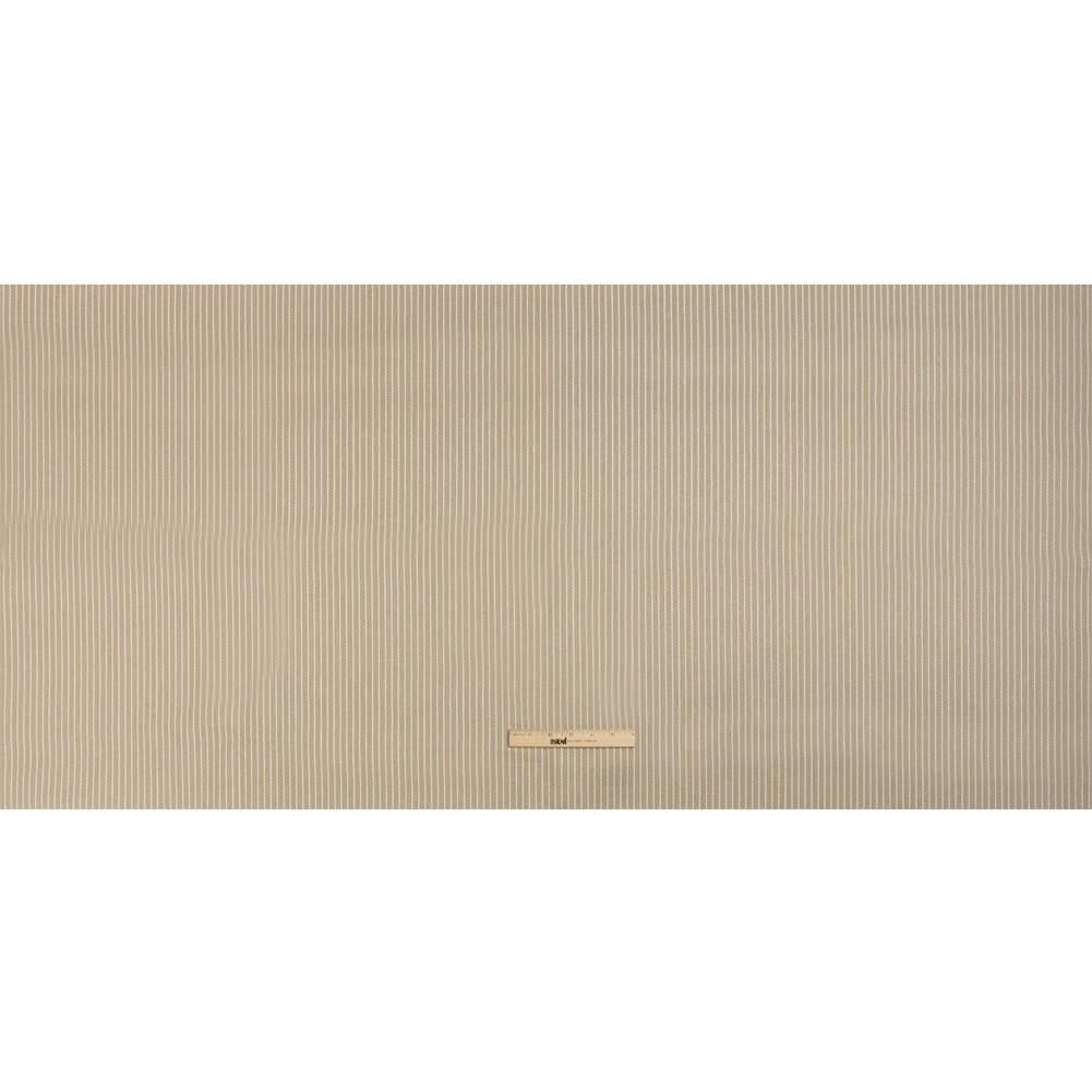 Cotton and Polyester Woven - Fawn Tactile Chalk Stripes - British Imported Full Cotton and Polyester Woven - Fawn Tactile Chalk Stripes - British Imported Full