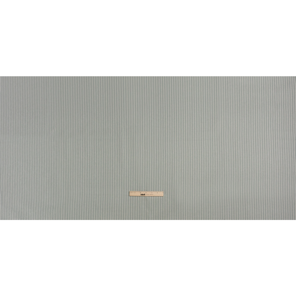 Cotton and Polyester Woven - Seafoam Tactile Chalk Stripes - British Imported Full Cotton and Polyester Woven - Seafoam Tactile Chalk Stripes - British Imported Full