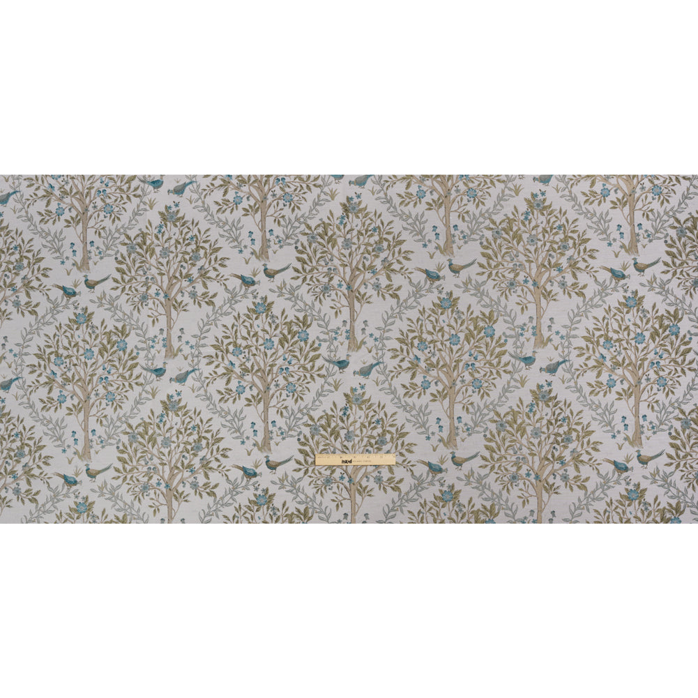 Drapery Jacquard - Kingfisher Pheasants in the Orchard - British Imported Full Drapery Jacquard - Kingfisher Pheasants in the Orchard - British Imported Full