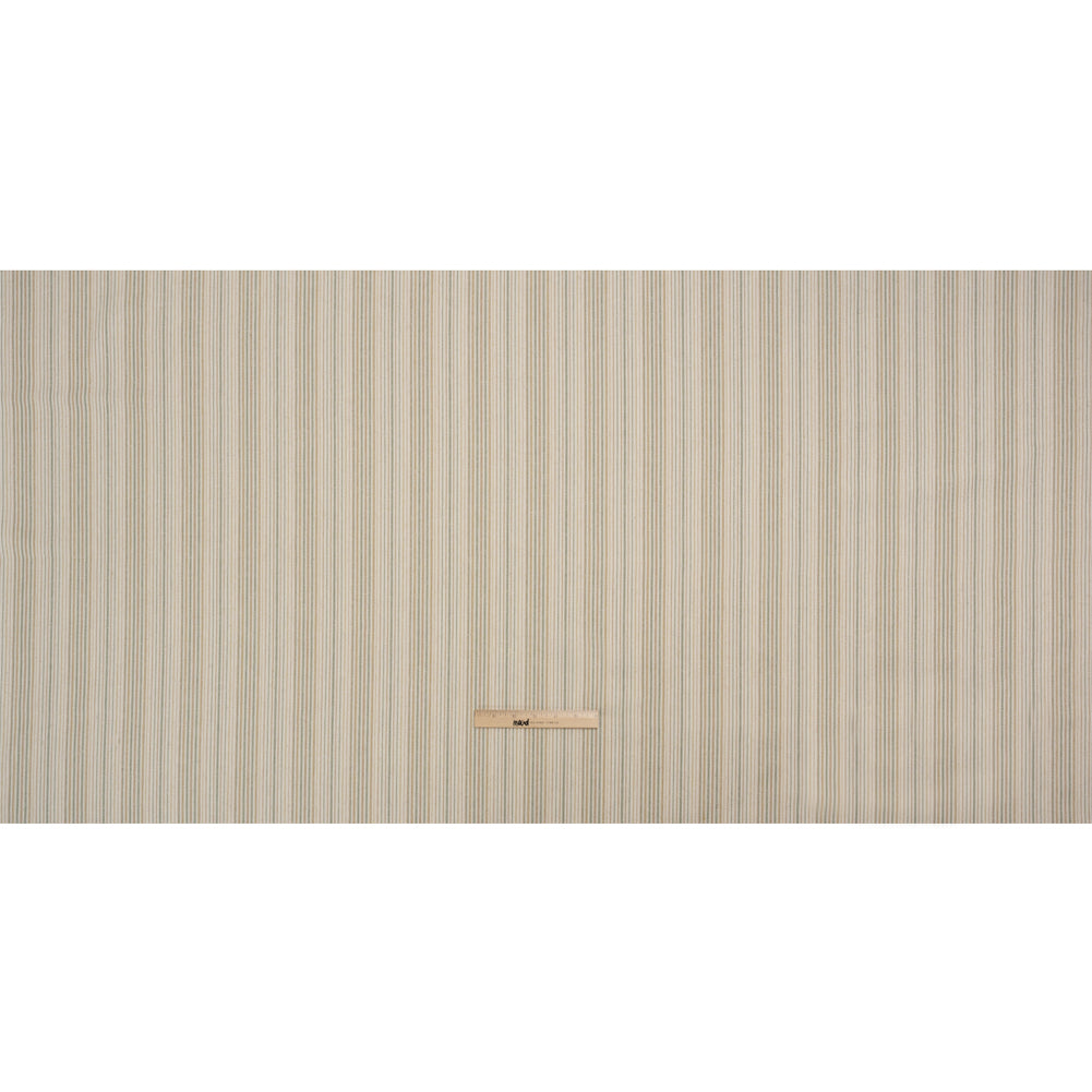 Polyester and Cotton Twill - Moss Barcode Stripes - British Imported Full Polyester and Cotton Twill - Moss Barcode Stripes - British Imported Full