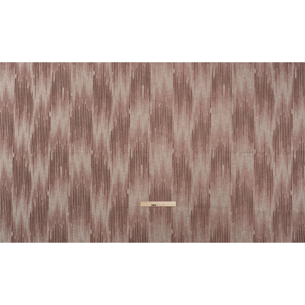 Drapery Jacquard - Mulberry Ikat Stripes - British Imported Full Drapery Jacquard - Mulberry Ikat Stripes - British Imported Full