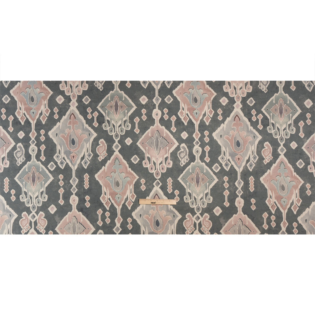 Cotton and Linen Canvas Print - Smoke Painted Diamonds - British Imported Full Cotton and Linen Canvas Print - Smoke Painted Diamonds - British Imported Full