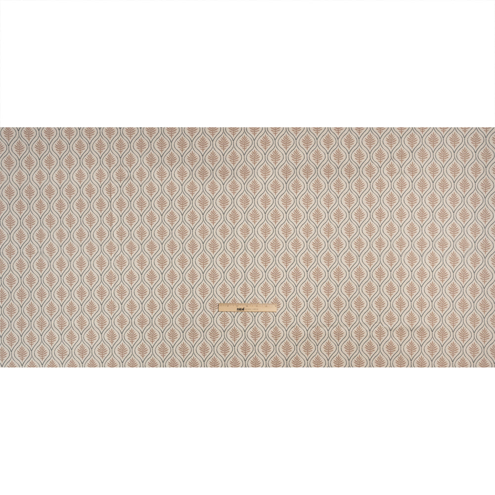 Cotton and Linen Canvas Print - Rose Leaf Motif - British Imported Full Cotton and Linen Canvas Print - Rose Leaf Motif - British Imported Full