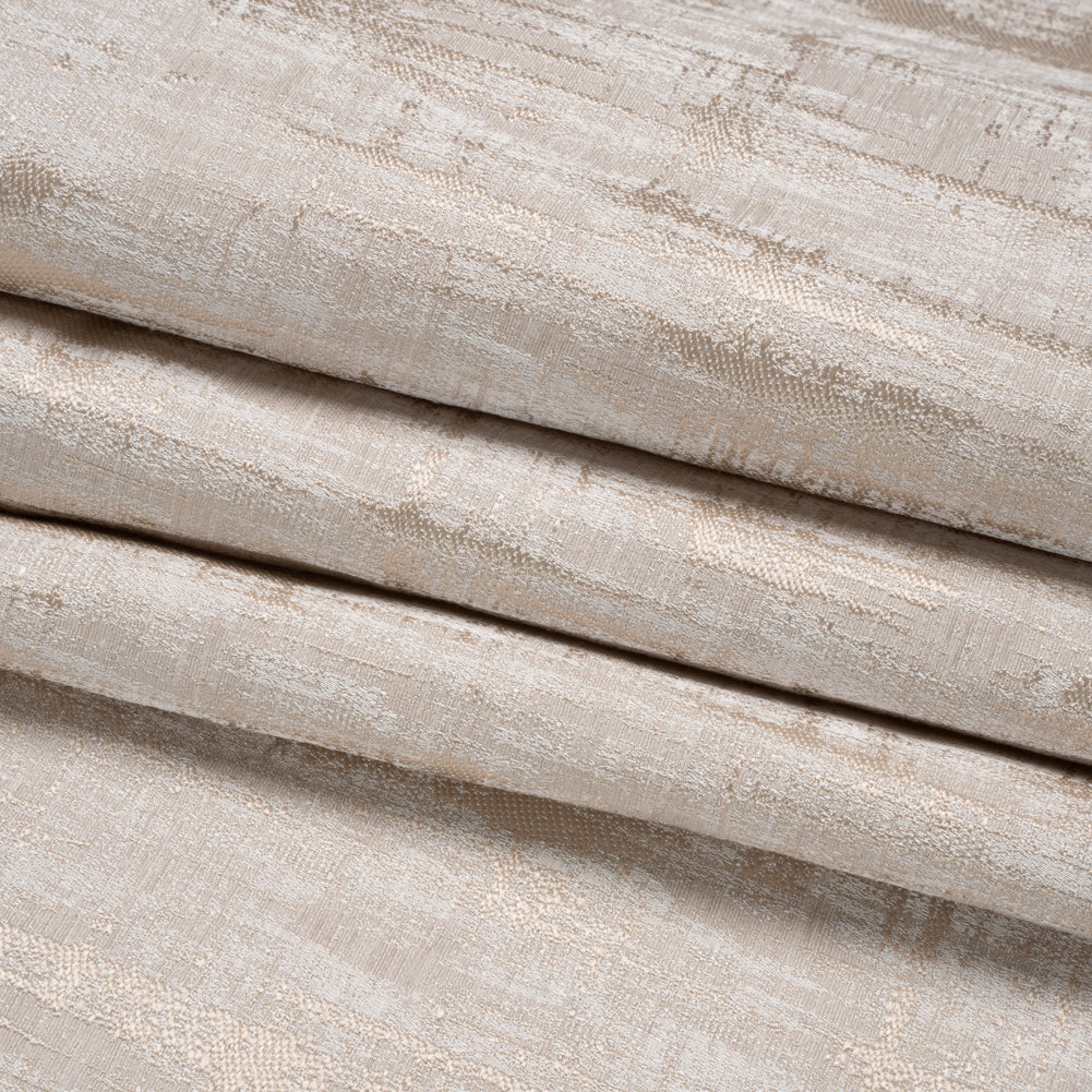 Drapery Jacquard - Natural Distressed Abstract - British Imported Folded Drapery Jacquard - Natural Distressed Abstract - British Imported Folded