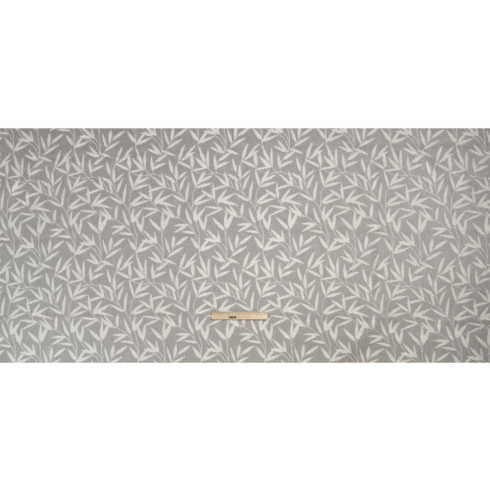 Chenille Drapery Jacquard - Steel Willow Leaves - British Imported Full Chenille Drapery Jacquard - Steel Willow Leaves - British Imported Full