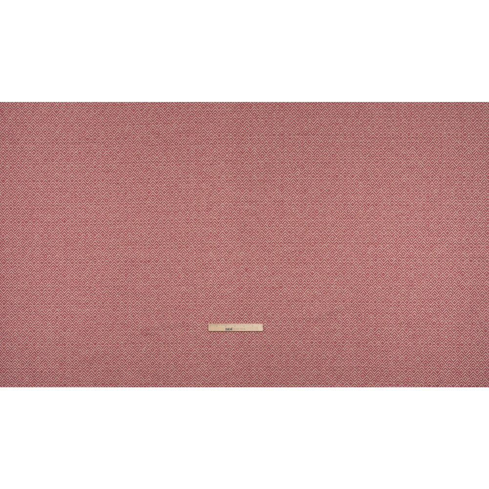 Boucle Drapery Twill - Raspberry Birdseye Diamonds - British Imported Boucle Drapery Twill - Raspberry Birdseye Diamonds - British Imported