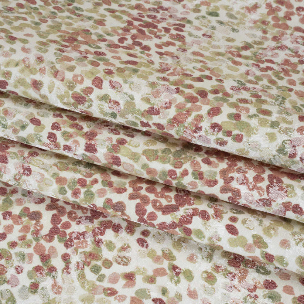 Drapery Jacquard Print - Vintage Bouncing Spots - British Imported - Folded Drapery Jacquard Print - Vintage Bouncing Spots - British Imported - Folded