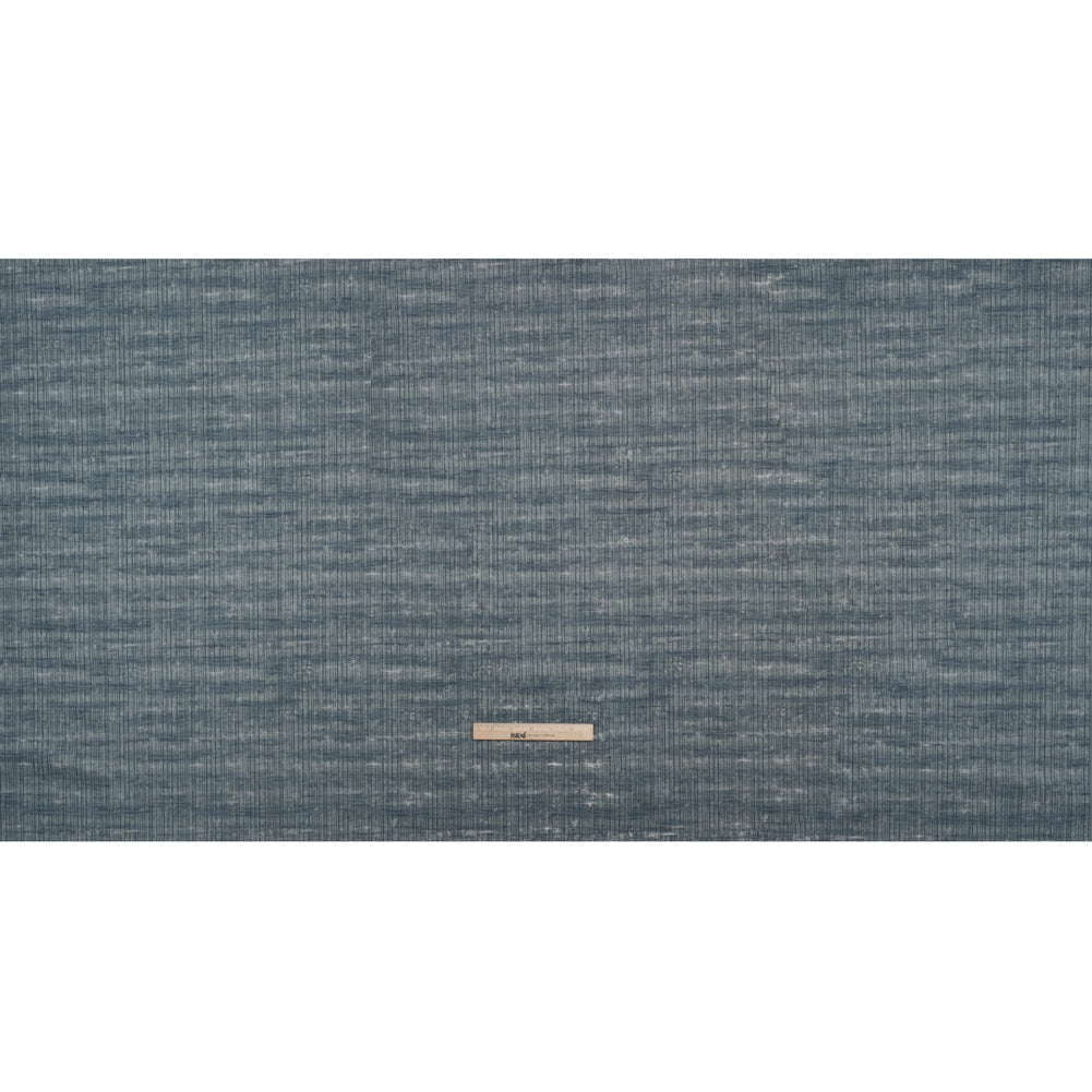 Textured Recycled Polyester Drapery Jacquard - Denim Abstract - British Imported - Full Textured Recycled Polyester Drapery Jacquard - Denim Abstract - British Imported - Full