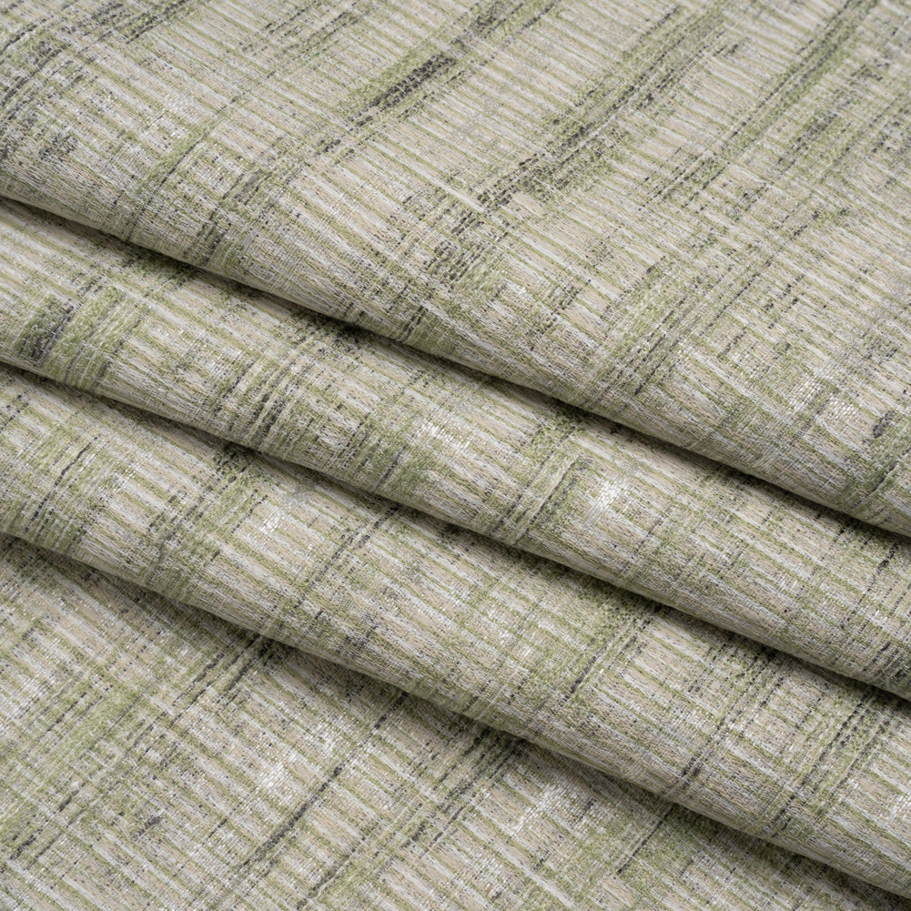 Textured Recycled Polyester Drapery Jacquard - Ivy Abstract - British Imported - Folded Textured Recycled Polyester Drapery Jacquard - Ivy Abstract - British Imported - Folded
