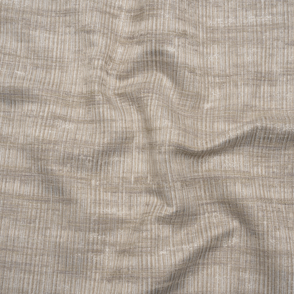 Textured Recycled Polyester Drapery Jacquard - Oyster Abstract - British Imported Textured Recycled Polyester Drapery Jacquard - Oyster Abstract - British Imported