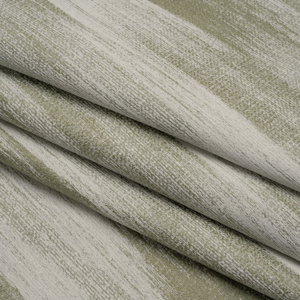 Recycled Polyester Jacquard - Ivy Brushstroke Striations - British Imported Recycled Polyester Jacquard - Ivy Brushstroke Striations - British Imported