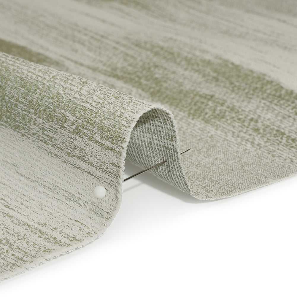Recycled Polyester Jacquard - Ivy Brushstroke Striations - British Imported Recycled Polyester Jacquard - Ivy Brushstroke Striations - British Imported
