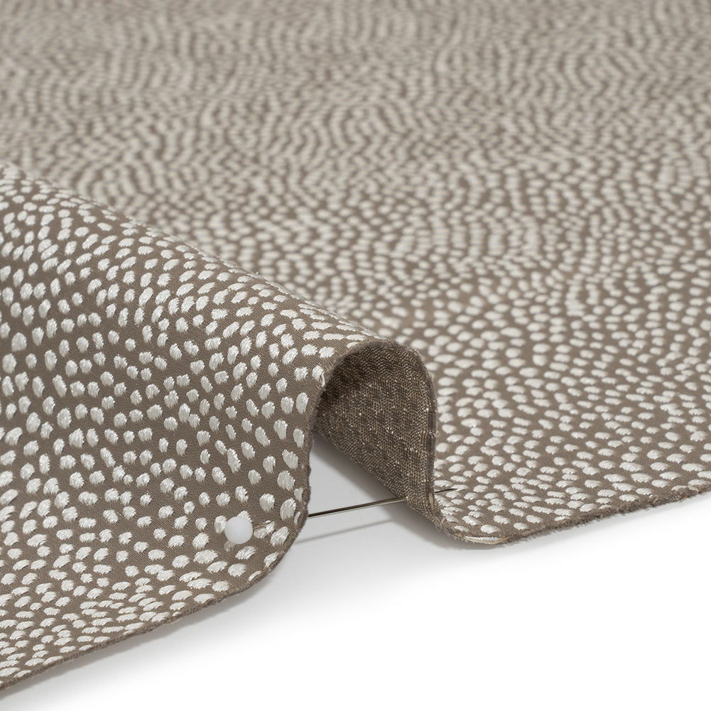 Recycled Polyester Jacquard - Earth Little All-Over Spots - British Imported - Detail Recycled Polyester Jacquard - Earth Little All-Over Spots - British Imported - Detail