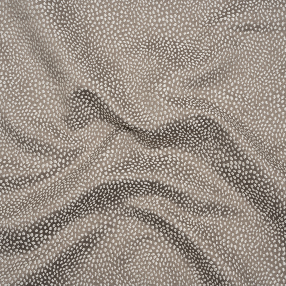 Recycled Polyester Jacquard - Earth Little All-Over Spots - British Imported Recycled Polyester Jacquard - Earth Little All-Over Spots - British Imported