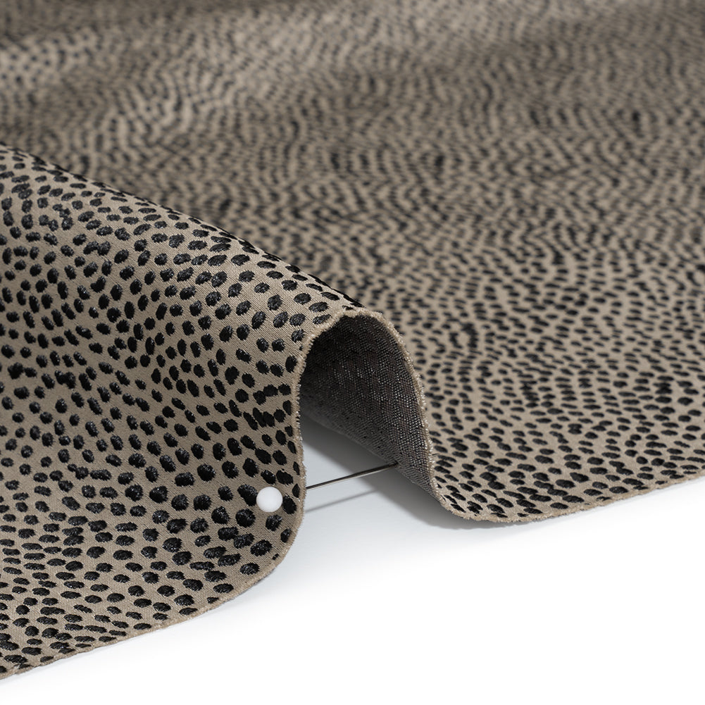 Recycled Polyester Jacquard - Flint Little All-Over Spots - British Imported - Detail Recycled Polyester Jacquard - Flint Little All-Over Spots - British Imported - Detail