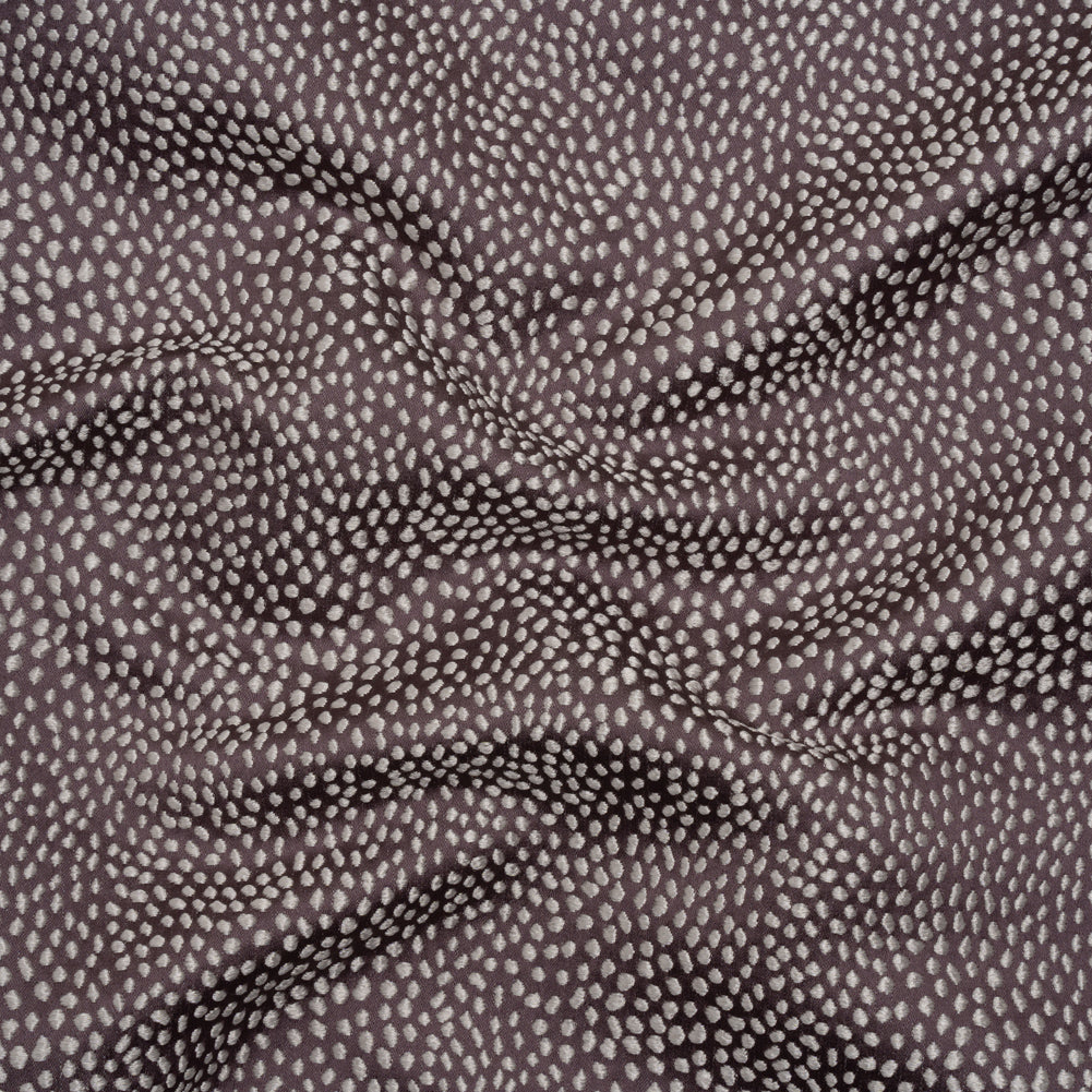 Recycled Polyester Jacquard - Mauve Little All-Over Spots - British Imported Recycled Polyester Jacquard - Mauve Little All-Over Spots - British Imported