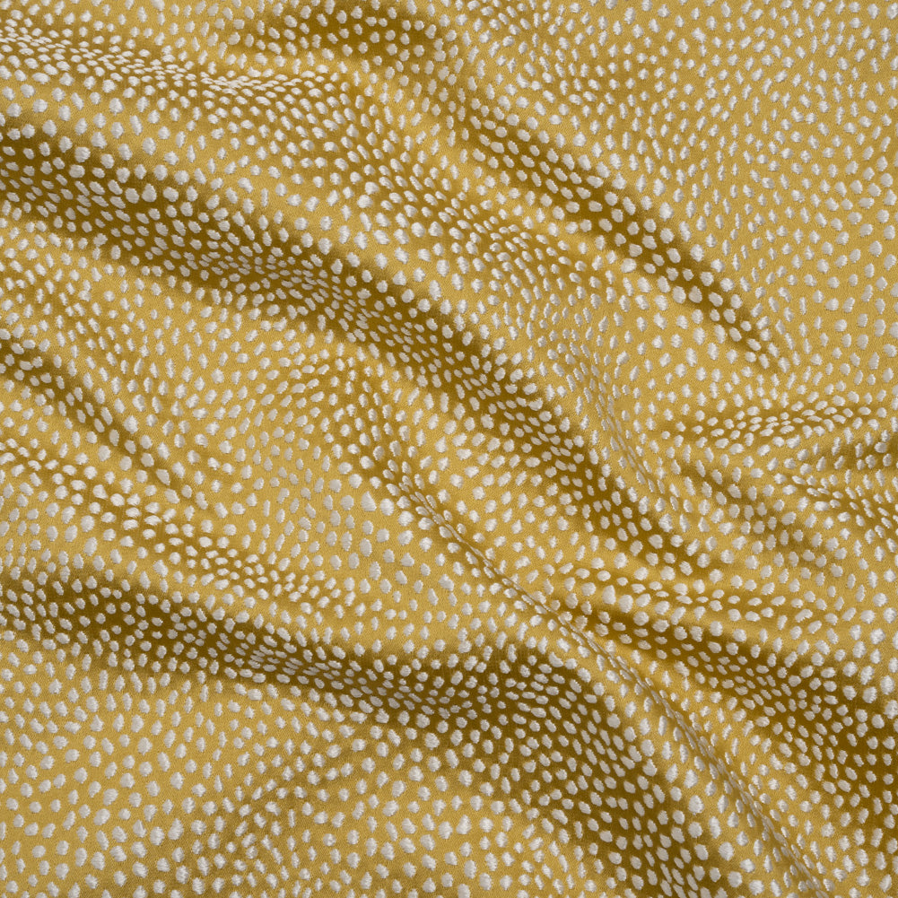 Recycled Polyester Jacquard - Zest Little All-Over Spots - British Imported Recycled Polyester Jacquard - Zest Little All-Over Spots - British Imported