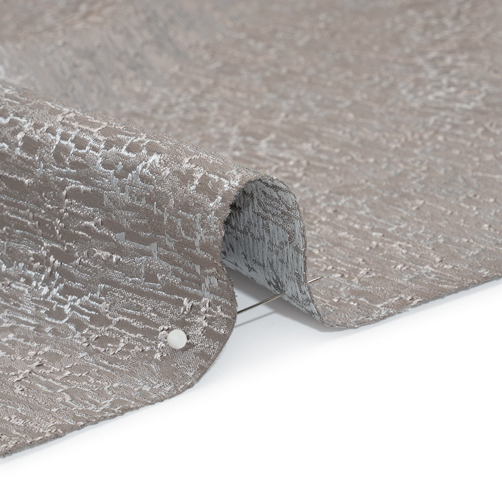 Satin-Face Jacquard - Putty Crackle - British Imported - Detail Satin-Face Jacquard - Putty Crackle - British Imported - Detail