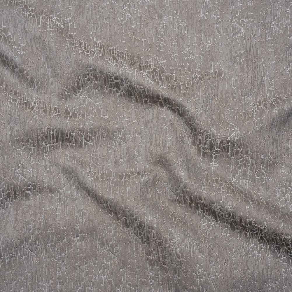Satin-Face Jacquard - Putty Crackle - British Imported Satin-Face Jacquard - Putty Crackle - British Imported