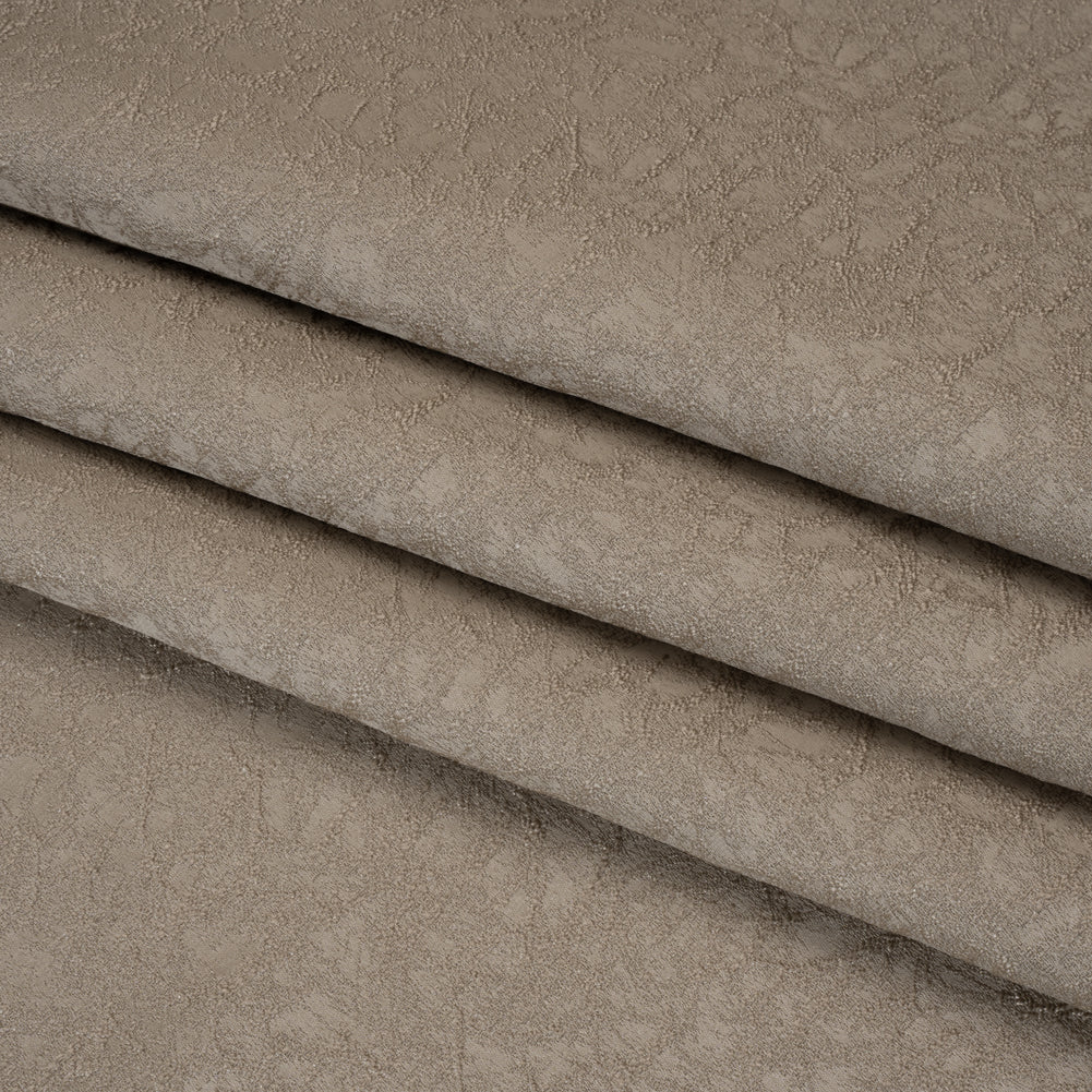 Satin-Faced Jacquard - Taupe Cracked - British Imported) - Folded Satin-Faced Jacquard - Taupe Cracked - British Imported) - Folded