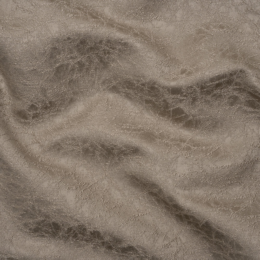Satin-Faced Jacquard - Taupe Cracked - British Imported) Satin-Faced Jacquard - Taupe Cracked - British Imported)
