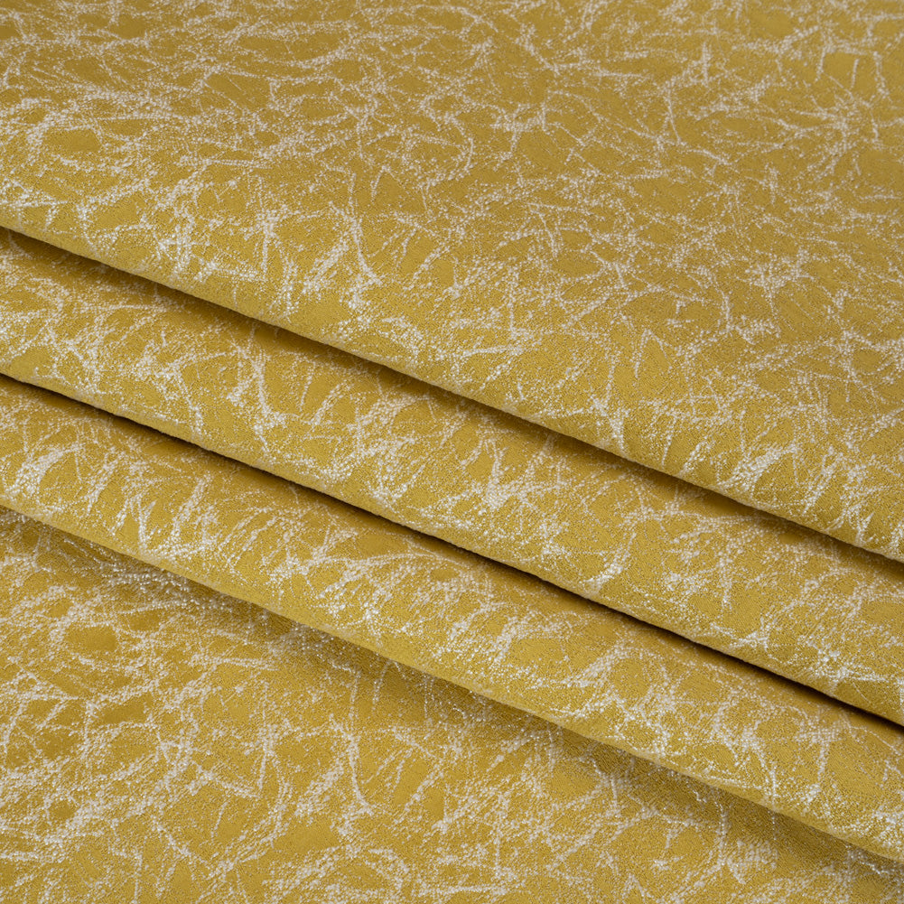 Satin-Faced Jacquard - Zest Cracked - British Imported) - Folded Satin-Faced Jacquard - Zest Cracked - British Imported) - Folded