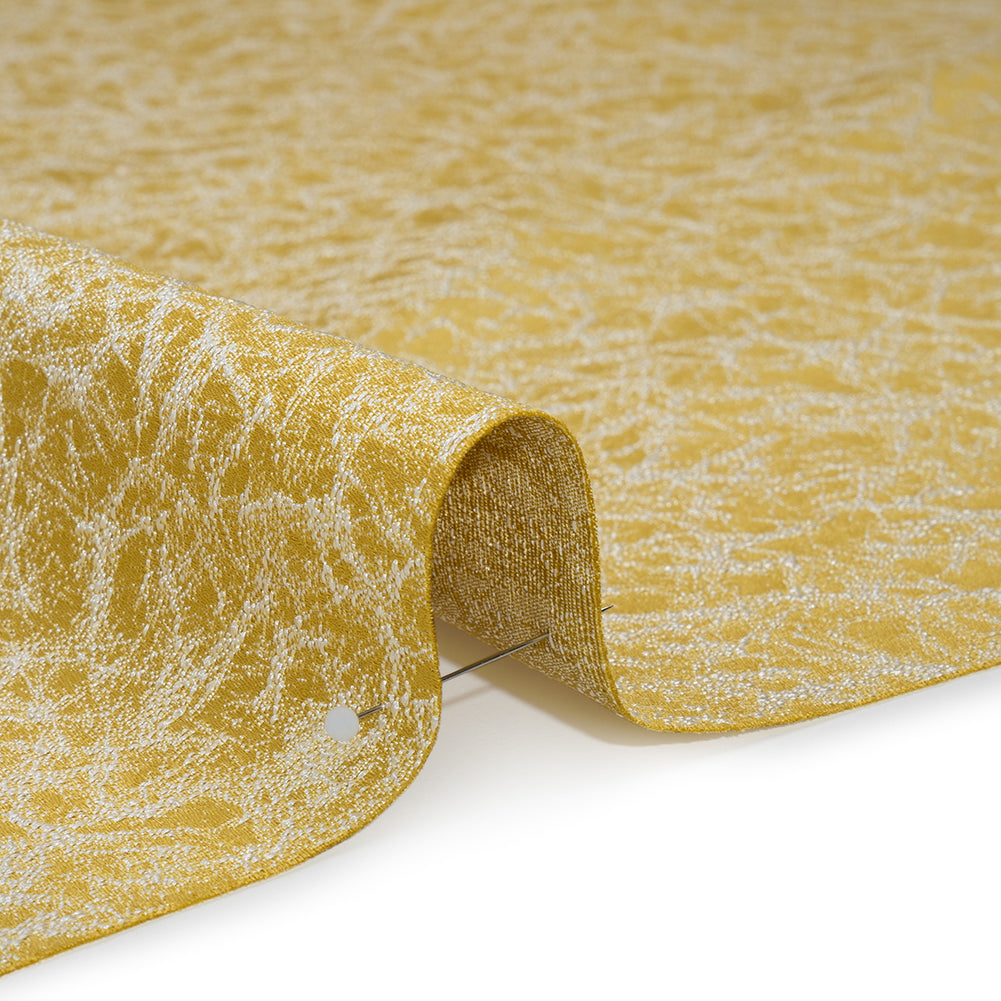 Satin-Faced Jacquard - Zest Cracked - British Imported) - Detail Satin-Faced Jacquard - Zest Cracked - British Imported) - Detail