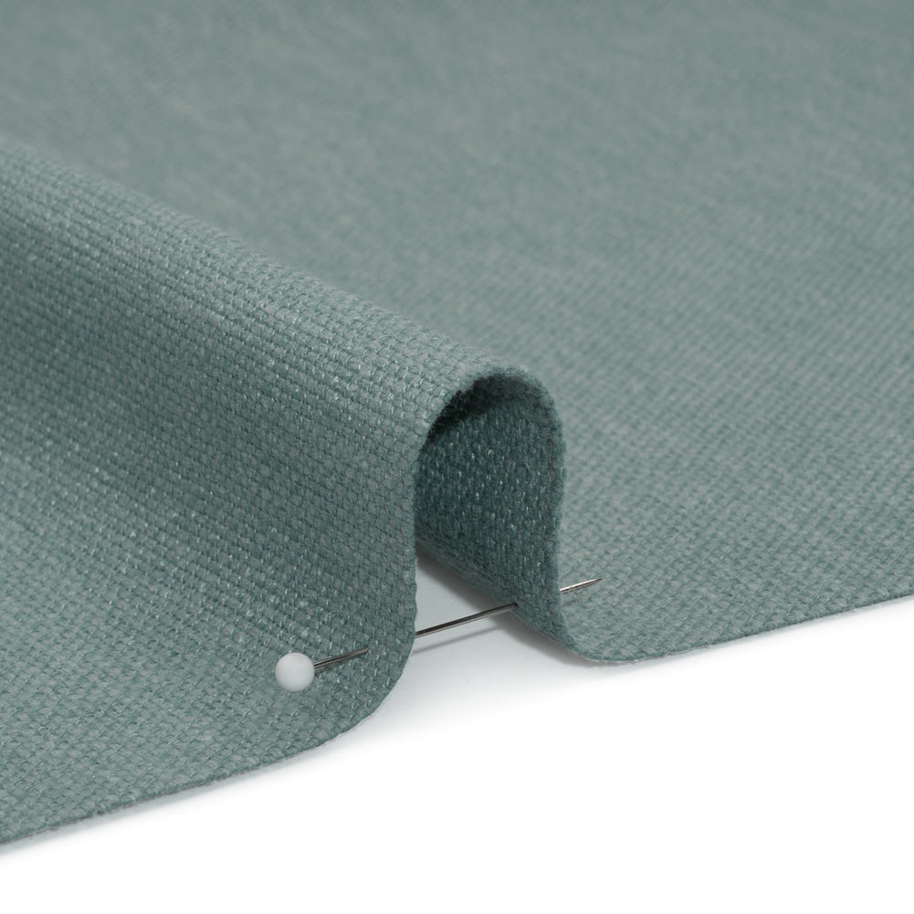 Linen Look Recycled Polyester and Cotton Woven - Azure - British Imported Linen Look Recycled Polyester and Cotton Woven - Azure - British Imported