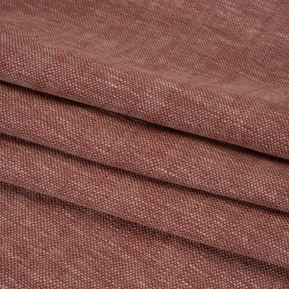 Linen Look Recycled Polyester and Cotton Woven - Berry - British Imported Linen Look Recycled Polyester and Cotton Woven - Berry - British Imported