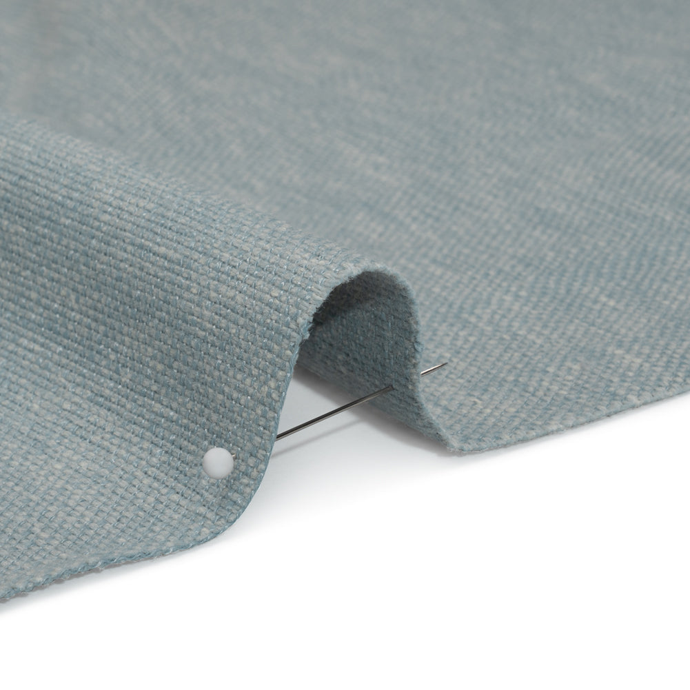 Linen Look Recycled Polyester and Cotton Woven - Chambray - British Imported - Detail Linen Look Recycled Polyester and Cotton Woven - Chambray - British Imported - Detail