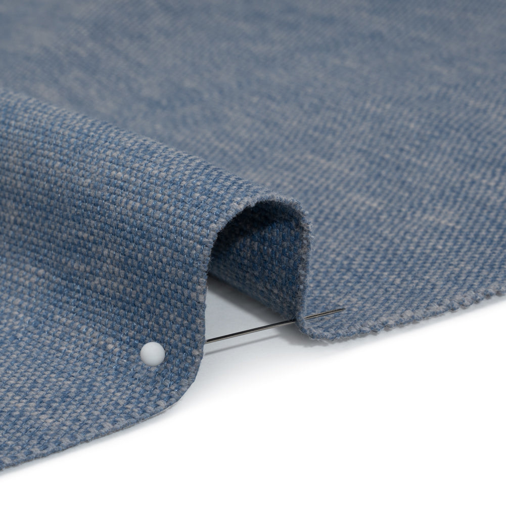 Linen Look Recycled Polyester and Cotton Woven - Denim - British Imported Linen Look Recycled Polyester and Cotton Woven - Denim - British Imported