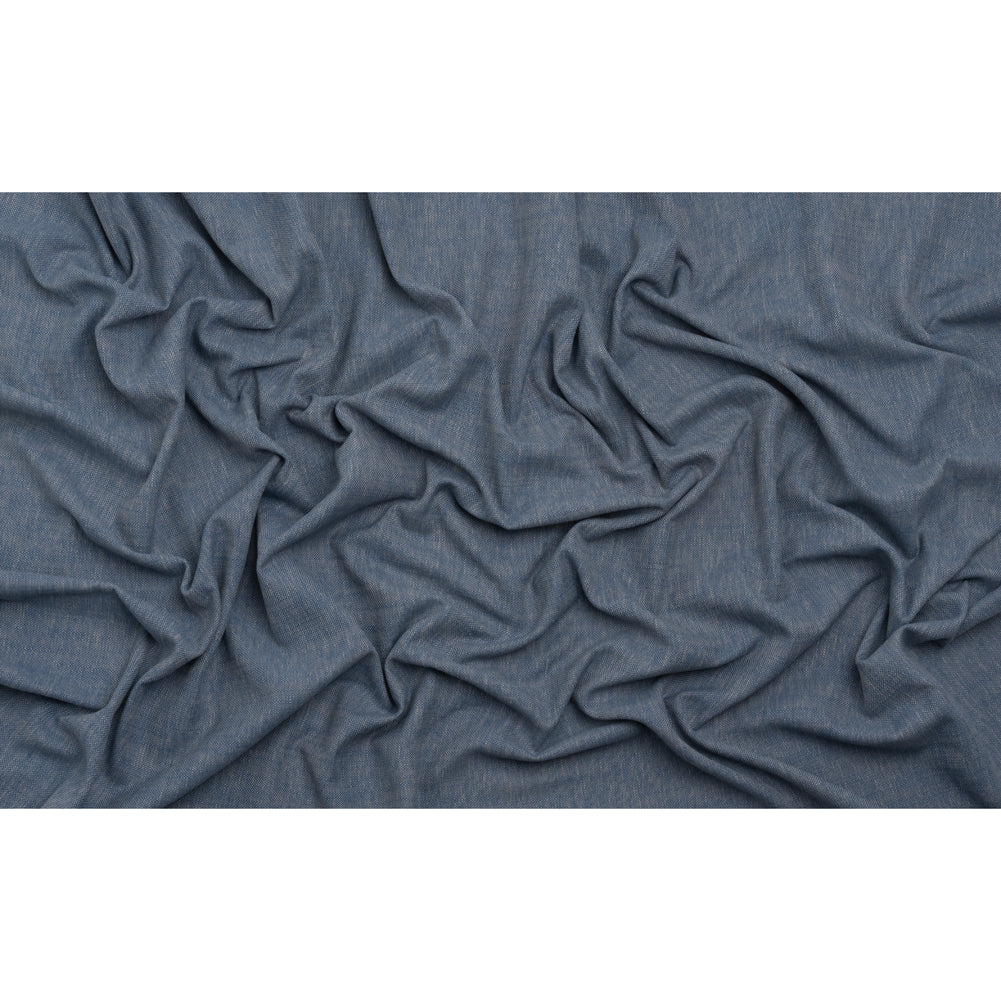 Linen Look Recycled Polyester and Cotton Woven - Denim - British Imported Linen Look Recycled Polyester and Cotton Woven - Denim - British Imported