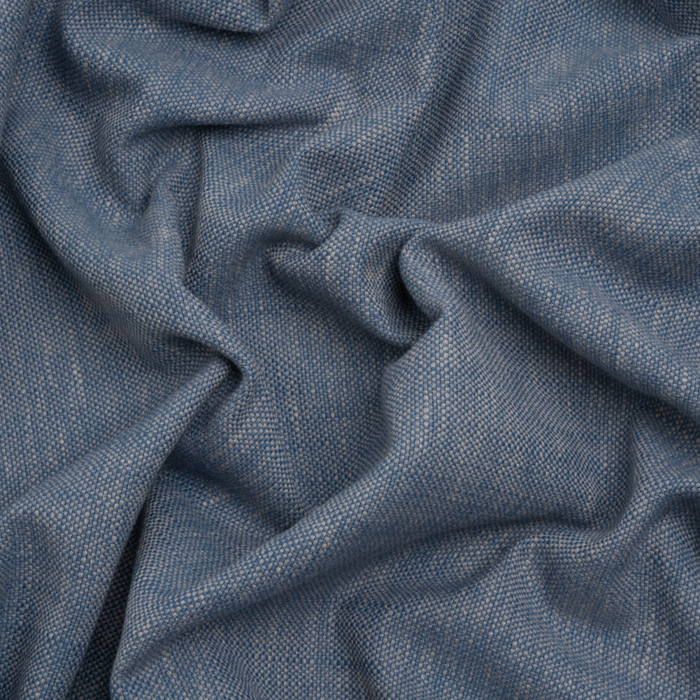 Linen Look Recycled Polyester and Cotton Woven - Denim - British Imported Linen Look Recycled Polyester and Cotton Woven - Denim - British Imported