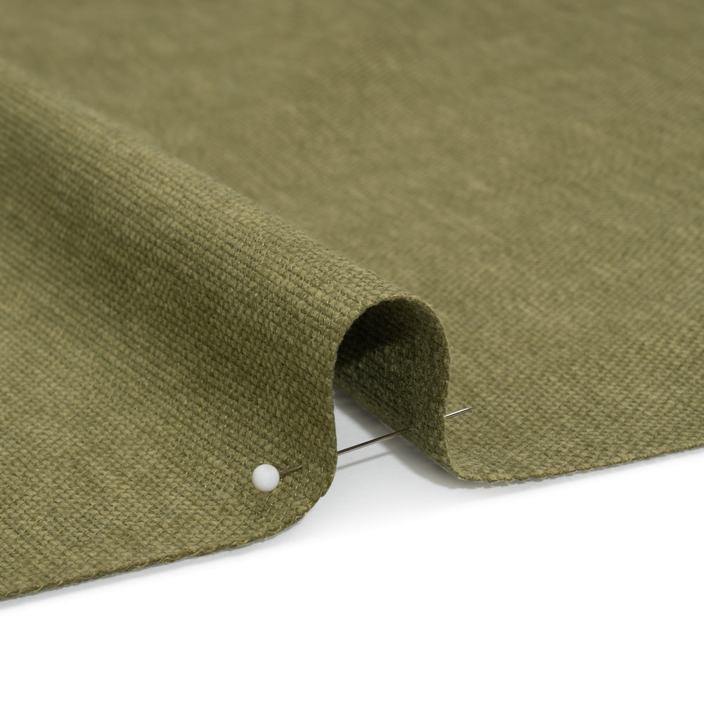 Linen Look Recycled Polyester and Cotton Woven - Ivy - British Imported Linen Look Recycled Polyester and Cotton Woven - Ivy - British Imported