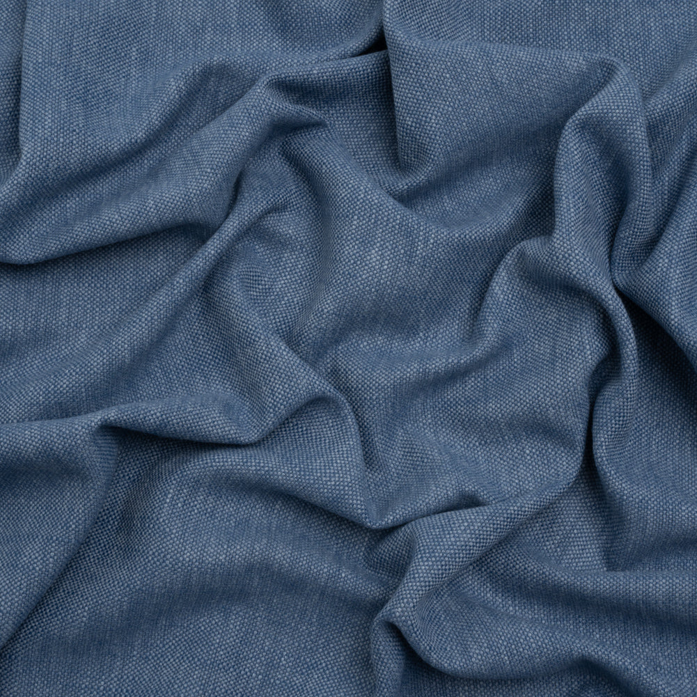 Linen Look Recycled Polyester and Cotton Woven - Ocean - British Imported Linen Look Recycled Polyester and Cotton Woven - Ocean - British Imported