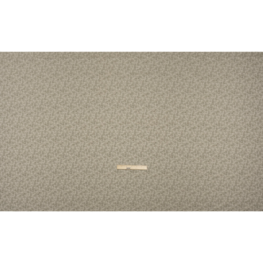 Recycled Polyester and Cotton Drapery Jacquard - Limestone Little Lines - British Imported Full Recycled Polyester and Cotton Drapery Jacquard - Limestone Little Lines - British Imported Full