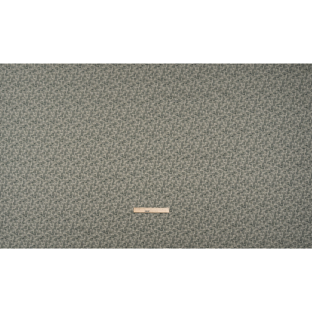 Recycled Polyester and Cotton Drapery Jacquard - Marine Little Lines - British Imported Full Recycled Polyester and Cotton Drapery Jacquard - Marine Little Lines - British Imported Full