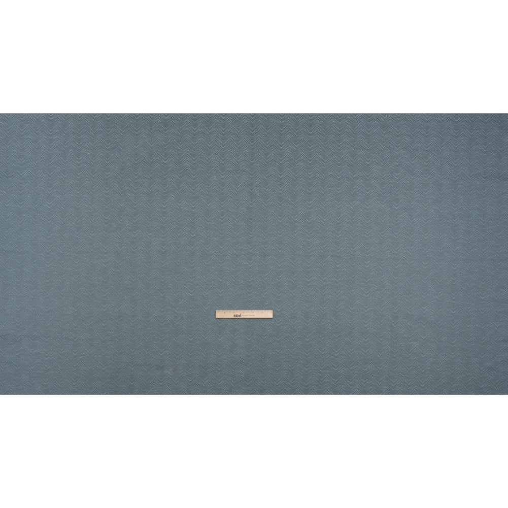 Herringbone Chevrons Recycled Polyester and Cotton Drapery Jacquard - Denim - British Imported Full Herringbone Chevrons Recycled Polyester and Cotton Drapery Jacquard - Denim - British Imported Full