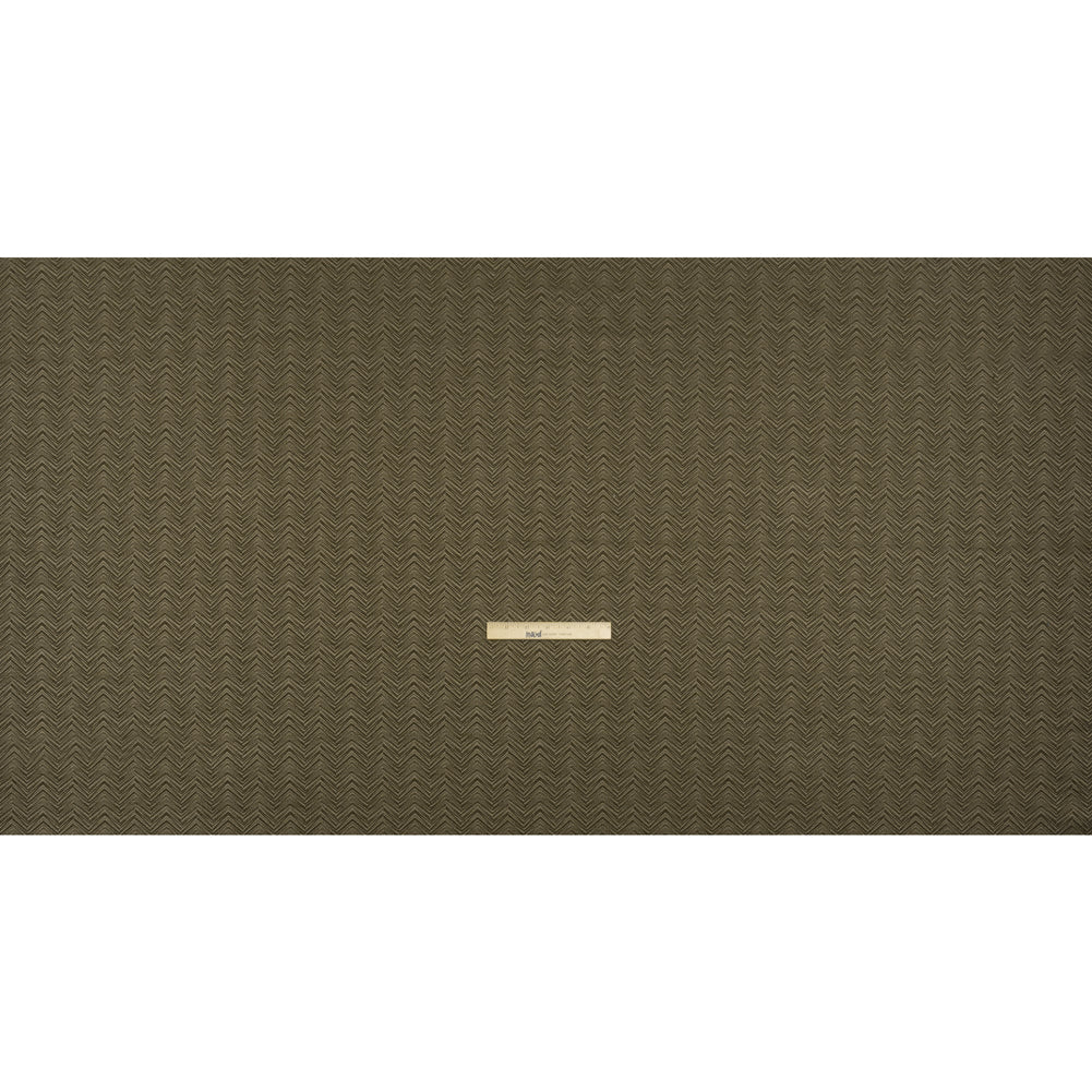 Herringbone Chevrons Recycled Polyester and Cotton Drapery Jacquard - Olive - British Imported Full Herringbone Chevrons Recycled Polyester and Cotton Drapery Jacquard - Olive - British Imported Full